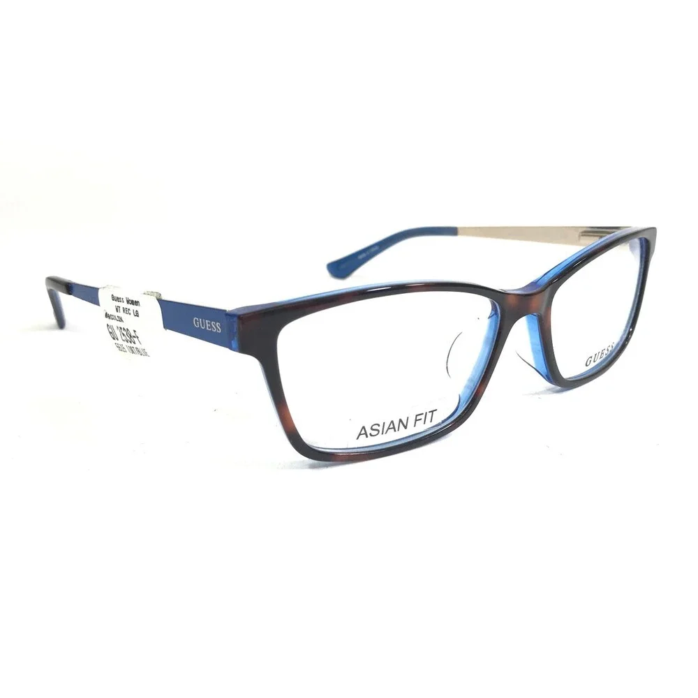Guess Eyeglasses Frames GU2538-F 052 Clear Blue Brown Tortoise Cat Eye 55-15-135